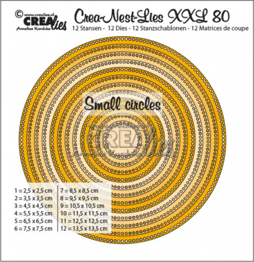 Crea-Nest-Lies XXL Stanze - Nr. 80 - keine Kreise - kleine Löche