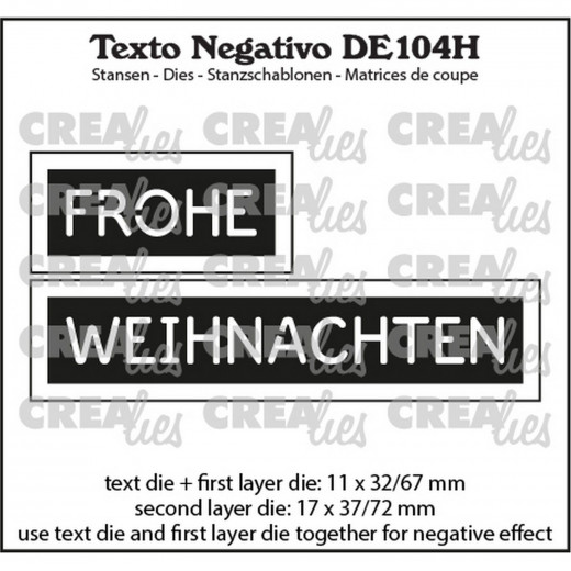 CREAlies Texto - FROHE WEIHNACHTEN horizontal (DE)