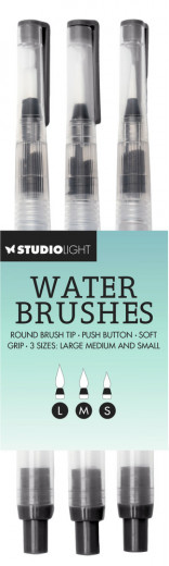 Studio Light 3 Waterbrushes - Nr. 01 Fine, medium, large tip