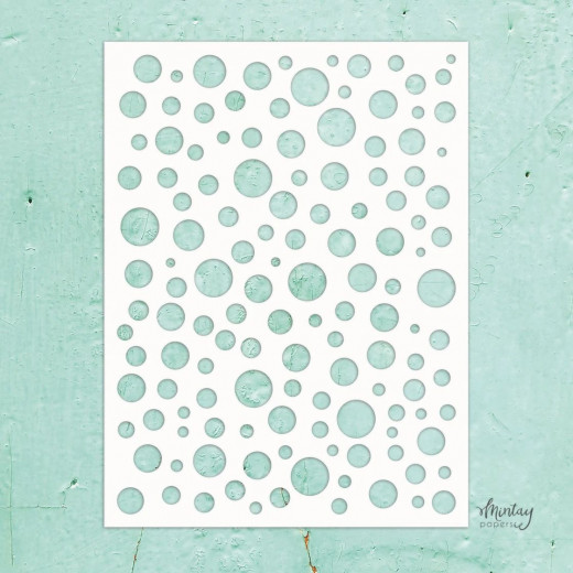 Mintay Kreativa 6x8 Stencil - Bubbles