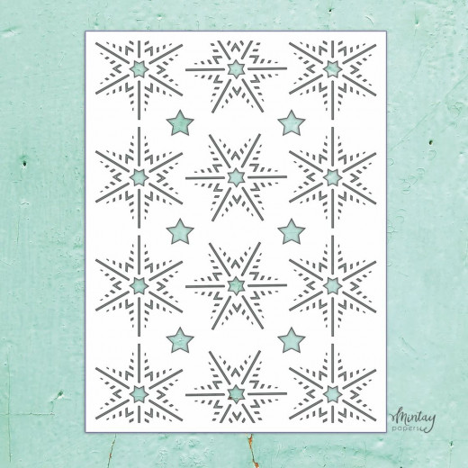 Mintay Kreativa 6x8 Stencil - Snowflakes 2