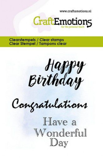 Clear Stamps - Text Happy Birthday (ENG)
