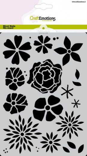 CraftEmotions Mask Stencil - einzelne Blüten