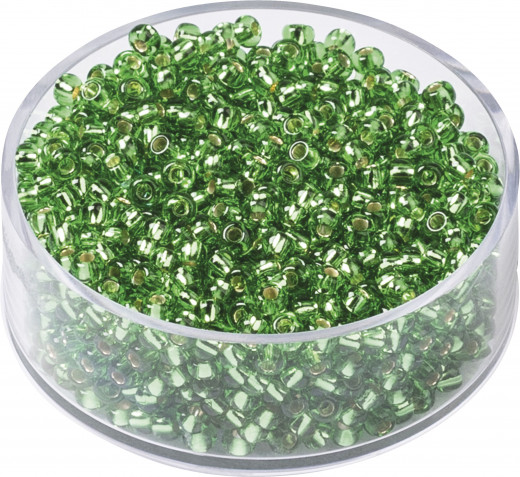 Rocailles Silberkern grün