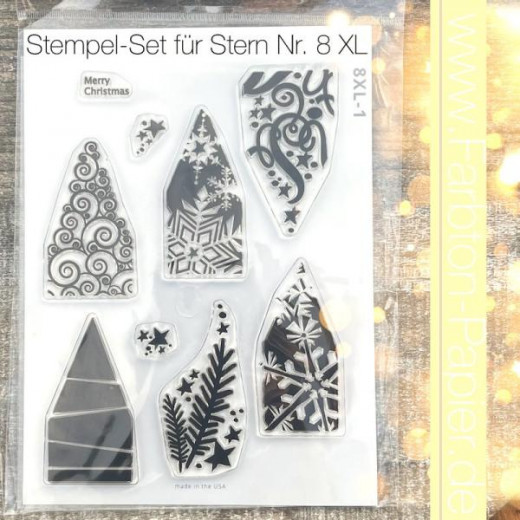 Clear Stamps (Set 1) für Faltstern Nr. 8XL