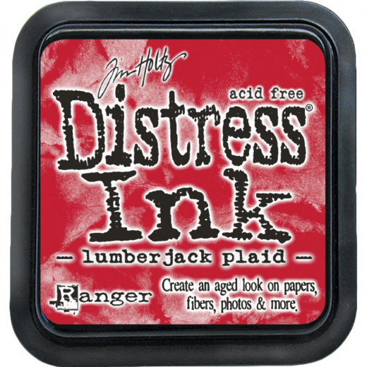 Distress Ink Kissen - Lumberjack Plaid