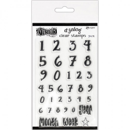 Dylusions Dyalog Clear Stamps Set - Numerology