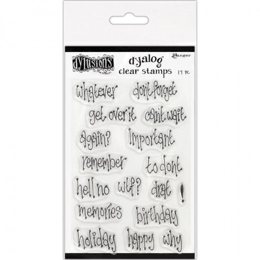 Dylusions Dyalog + Clear Stamp Set - Whatever