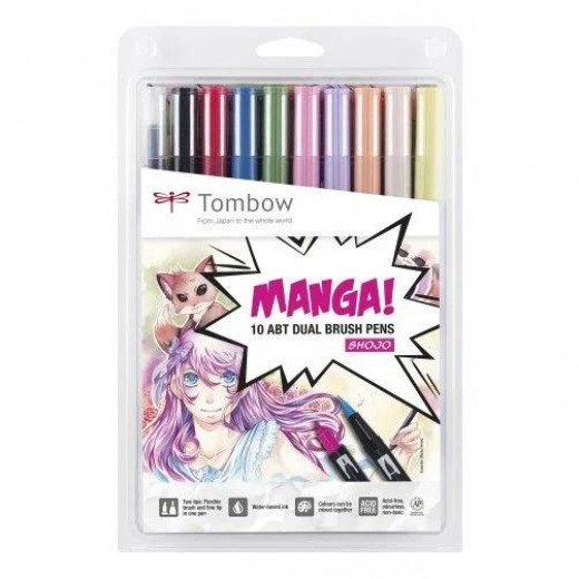 Tombow ABT Dual Brush Pen Manga-Set Shojo