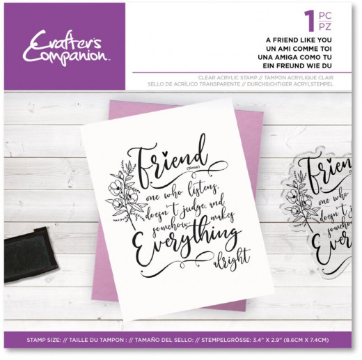 Clear Stamps - Friends for Life A friend like you