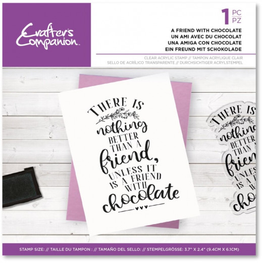 Clear Stamps - Friends for Life A friend with chocolate