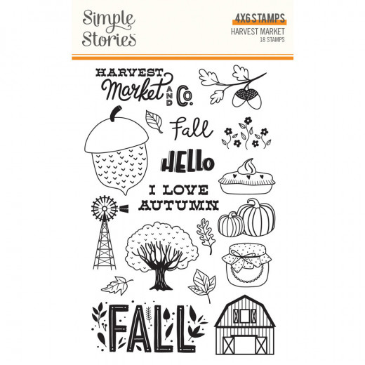 Simple Stories Clear Stamps - Harvest Market