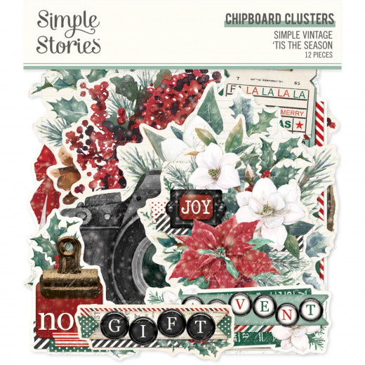 Chipboard Clusters - Simple Vintage Tis The Season
