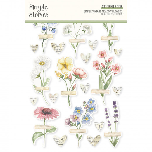 Simple Stories Sticker Book - Simple Vintage - Meadow Flowers