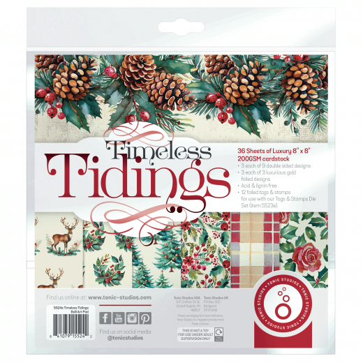 Tonic Studios - 8x8 Luxury Cardstock - Timeless Tidings