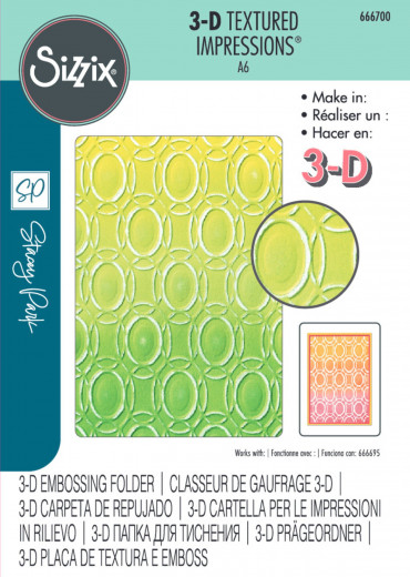 3D Embossing Folder by Stacey Par - Cosmopolitan, Golden Rings