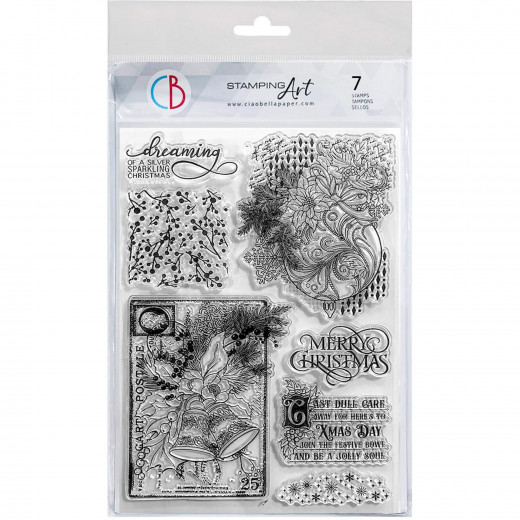 Clear Stamp Set - Elegance of Blue - Silver Bells