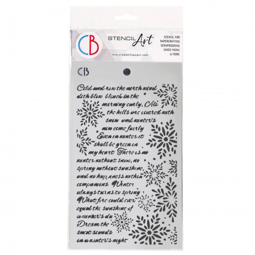 Ciao Bella Texture Stencil - Elegance of Blue - Winter Poem