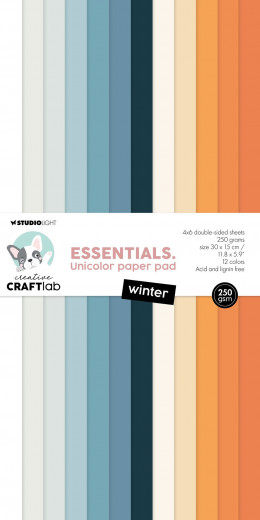 Studio Light - Unicolor Paper Pad - Essentials Nr. 225 - Winter