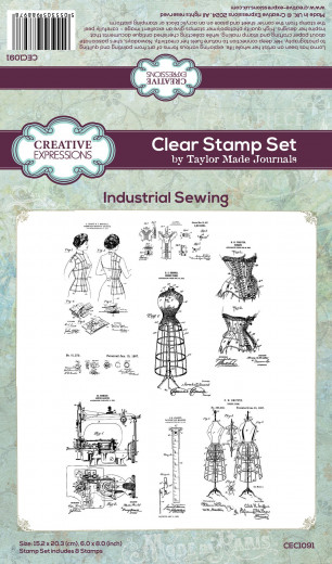 Taylor Made Journals Clear Stamps - Industrial Sewing