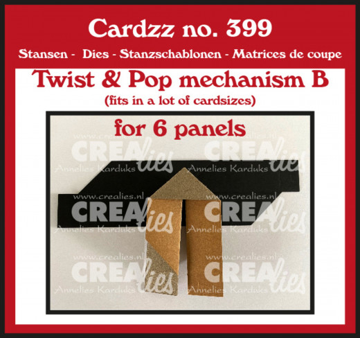 CREAlies Cardzz - Nr. 399 - Twist & Pop Mechanism B (for 6 Panels)