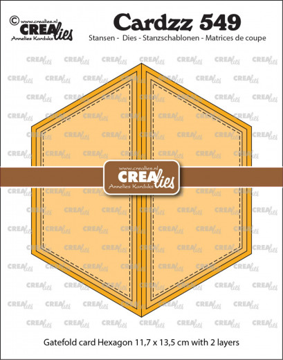 CREAlies Cardzz - Nr. 549 - Gatefold Card Hexagon