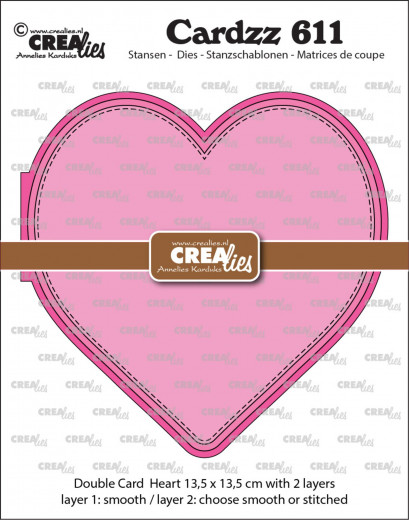 CREAlies Cardzz - Nr. 611 - Double Card Heart