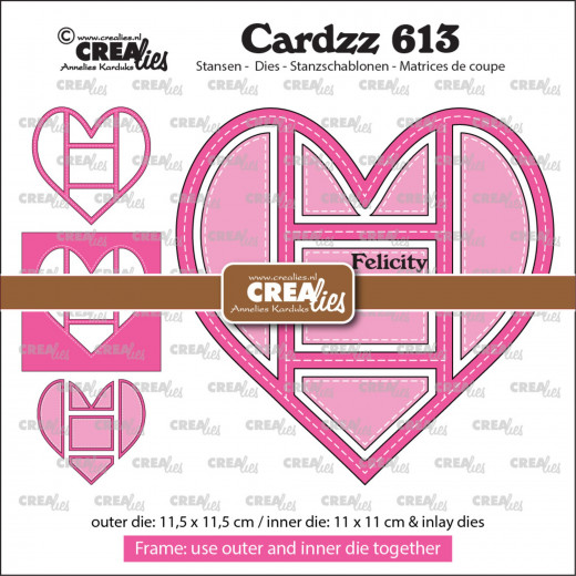 CREAlies Cardzz - Nr. 613 - Frame & Inlay Felicity