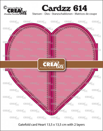 CREAlies Cardzz - Nr. 614 - Gatefold Card Heart