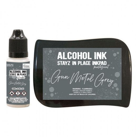 Alcohol Ink Stayz in Place Inkpad - Pearlescent Gun Metal Grey