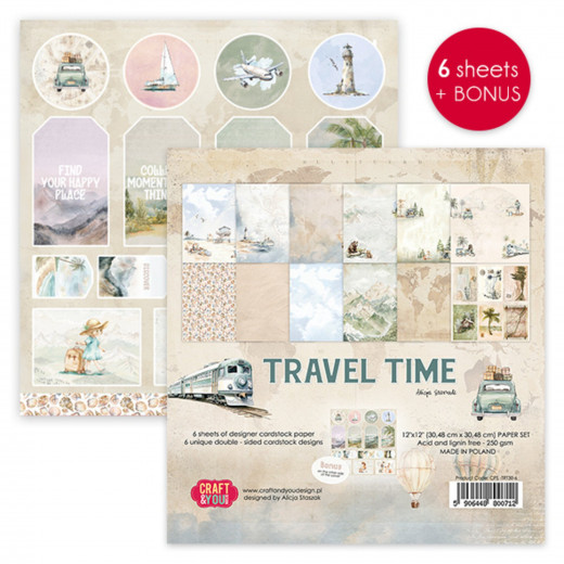 Travel Time - 12x12 Paper Set (6 Bögen)
