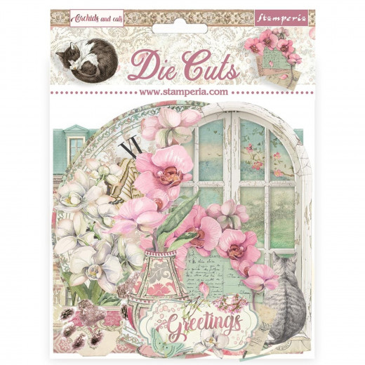Stamperia Die-Cuts - Orchids and Cats - Assorted