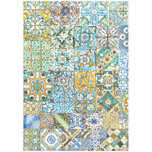 Stamperia Rice Paper - Blue Dream - Tiles