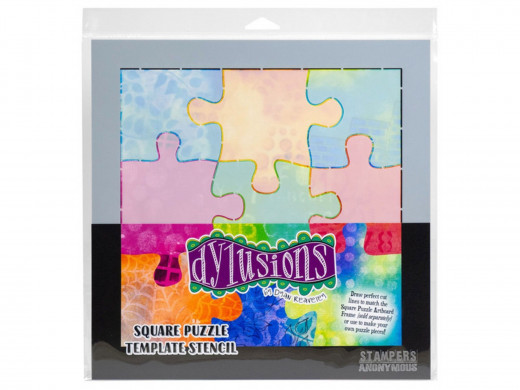 Dylusions - Template Stencil - Square Puzzle