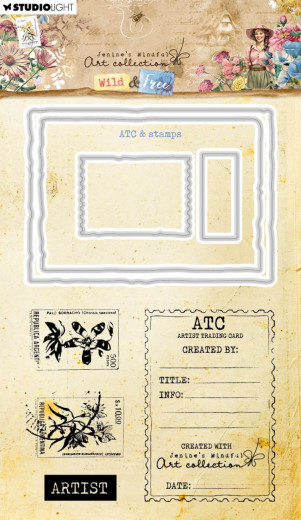 Clear Stamps and Cutting Die - Wild & Free Nr. 82 - ATC & Stamps