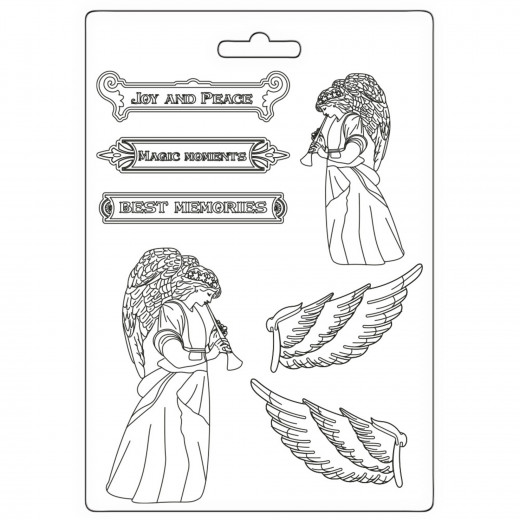 Soft Mould A5 - Christmas - Angel and Wings