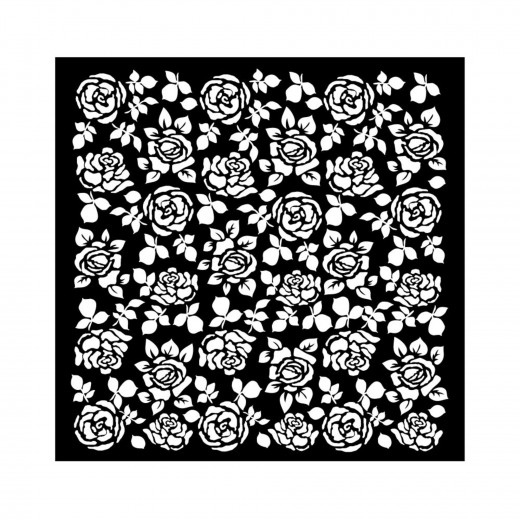 Stamperia Thick Stencil - Precious - Roses Pattern