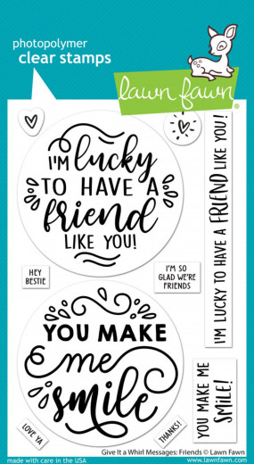 Clear Stamps - Give It A Whirl Messages: Friends
