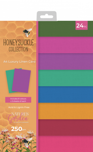 Honeysuckle - A4 Luxury Linen Card Pack