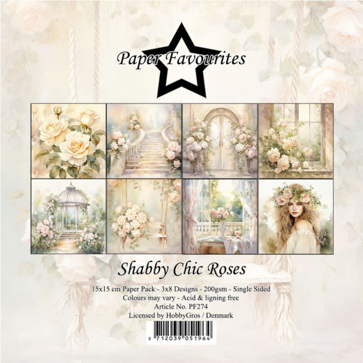 Paper Favourites - Shabby Chic Roses - 6x6 Paper Pack