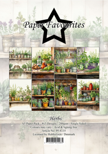 Paper Favourites - Herbs - A5 Paper Pack