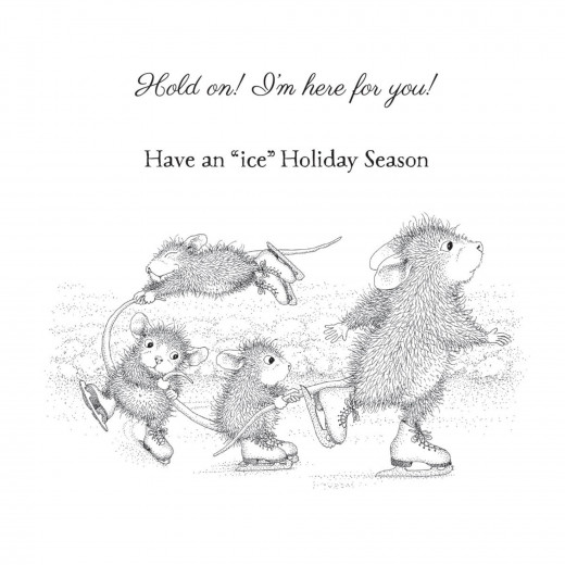 Spellbinders Cling Stamps - House Mouse - Hold On!