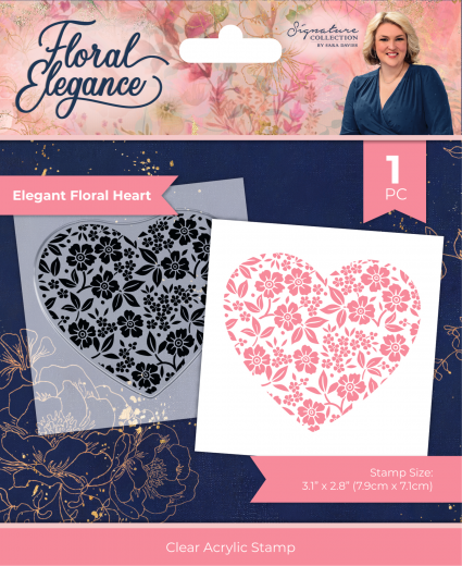 Clear Stamps - Floral Elegance - Elegant Floral Heart