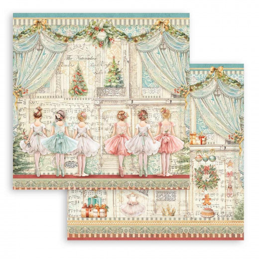 Stamperia 2-seitiges 12x12 Designpapier - The Nutcracker - Ballet