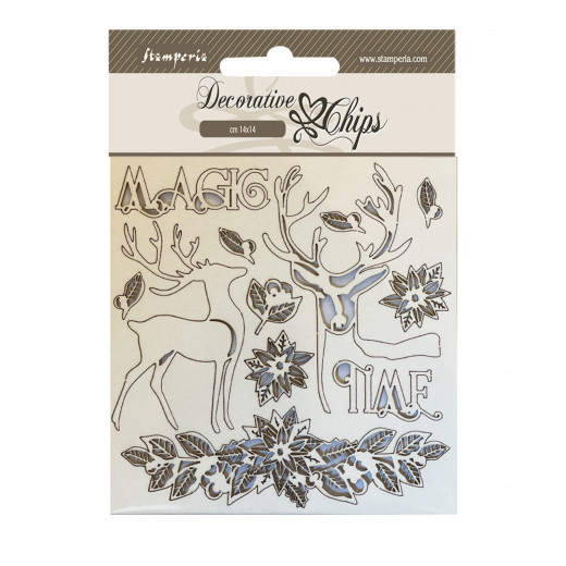 Stamperia Decorative Chips - Christmas - Magic Time