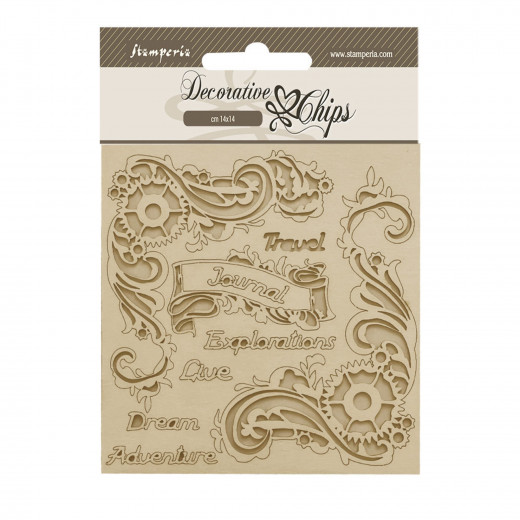 Stamperia Decorative Chips - Songs of the Sea - Journal