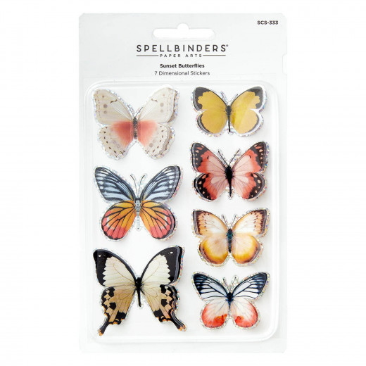 Spellbinders Sunset Butterflies Stickers