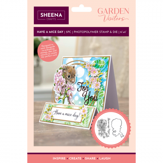 Clear Stamp & Cutting Die - Sheena Douglass - Garden Visitors - Have a Mice Day