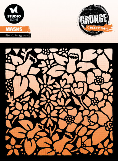 Studio Light Mask Stencil - Grunge Collection Nr. 182 - Floral Background