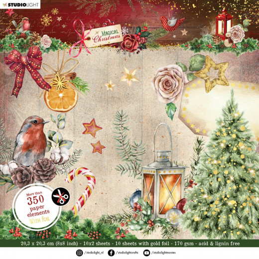 Studio Light Die-Cut Block - Magical Christmas Nr. 55 - Paper Elements